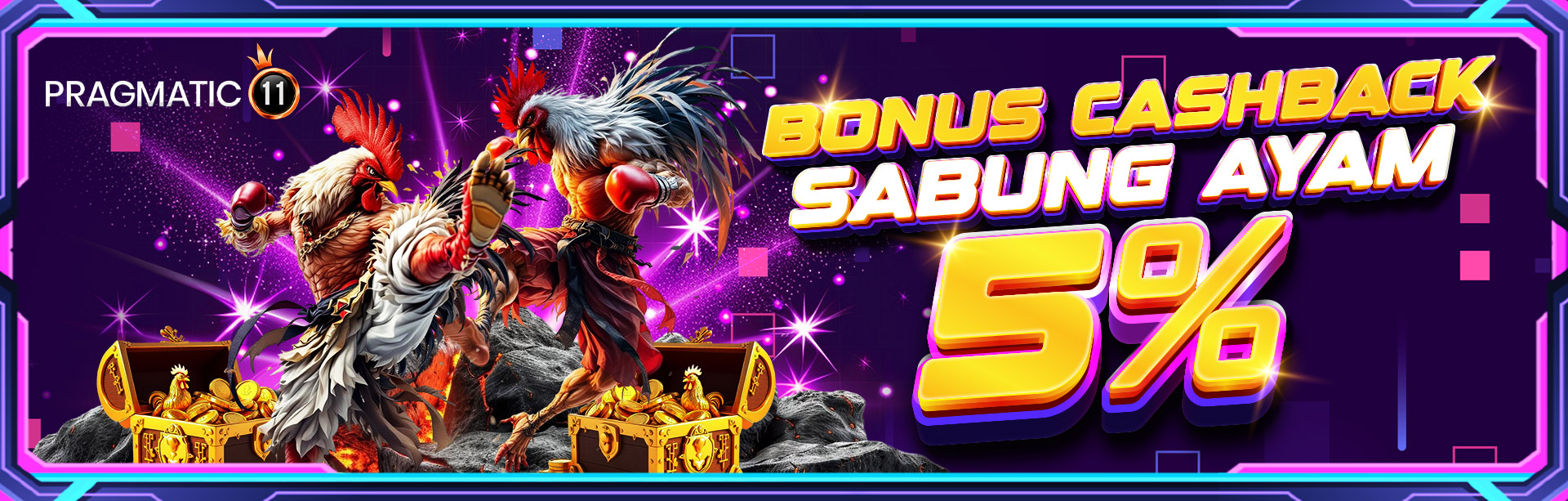 BONUS CASHBACK 5% SABUNG AYAM