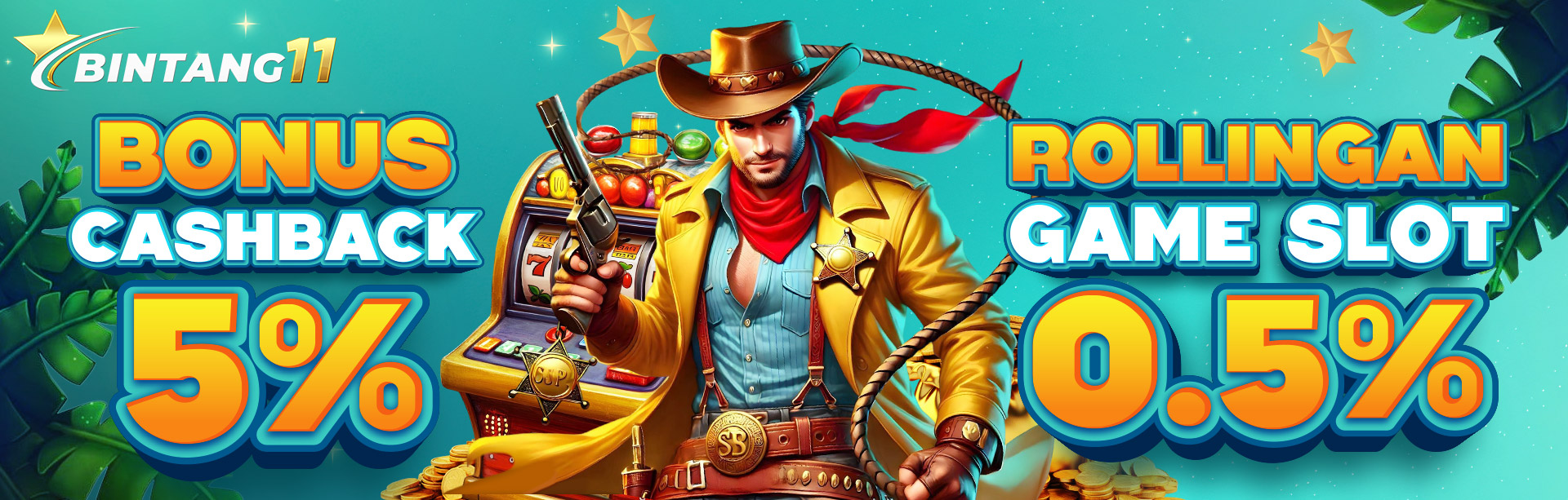 BONUS CASHBACK 5% + KOMISI 0.5% SLOT