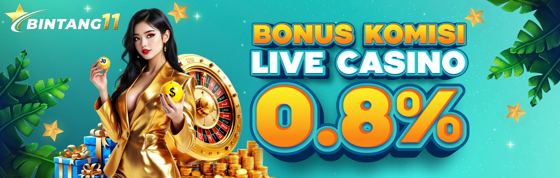 BONUS KOMISI LIVE CASINO 0.8%