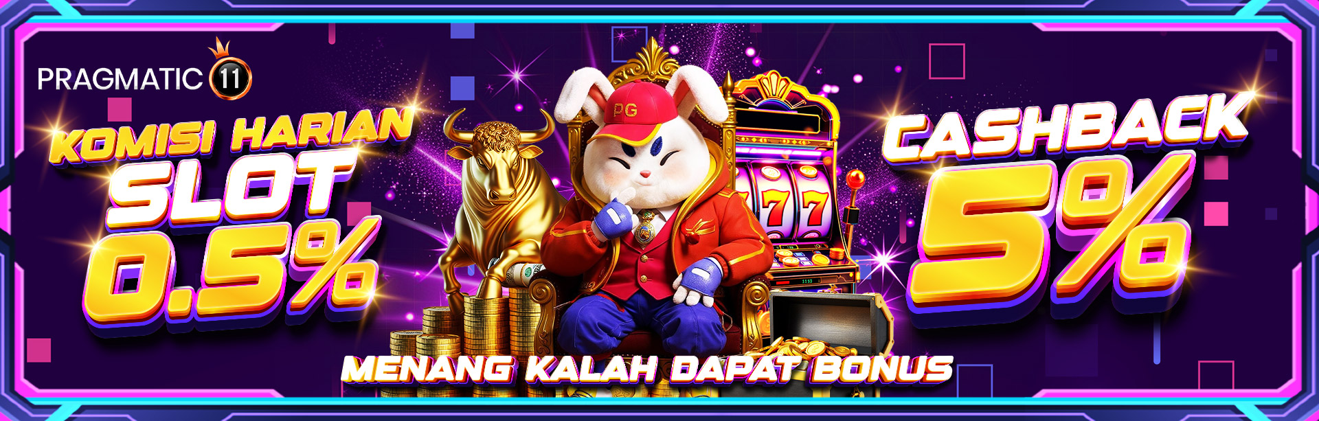 KOMISI HARIAN SLOT 0.5% & CASHBACK SLOT 5%